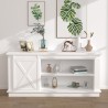 Kit mini de porte d'armoire coulissante Acier au carbone Blanc 