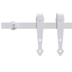 Kit mini de porte d'armoire coulissante Acier au carbone Blanc 