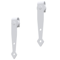 Kit mini de porte d'armoire coulissante Acier au carbone Blanc 