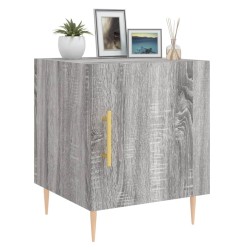 Table de chevet sonoma gris 40x40x50 cm bois d'ingénierie 