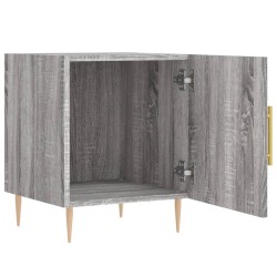 Table de chevet sonoma gris 40x40x50 cm bois d'ingénierie 