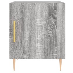 Table de chevet sonoma gris 40x40x50 cm bois d'ingénierie 
