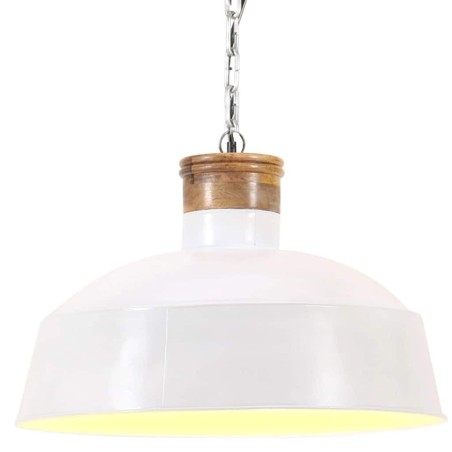 Lampe suspendue industrielle 42 cm Blanc E27 