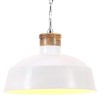 Lampe suspendue industrielle 42 cm Blanc E27 
