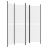 Cloison de séparation 4 panneaux Blanc 200x180 cm Tissu 