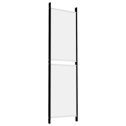 Cloison de séparation 4 panneaux Blanc 200x180 cm Tissu 