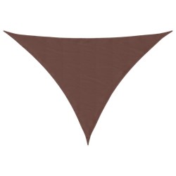 Voile de parasol tissu oxford triangulaire 5x5x6 m marron 