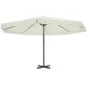 Parasol Blanc Aluminium 500 cm 