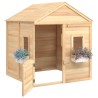 Maison de jeux et porte verrouillable/fleurs bois massif sapin 