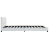 Cadre de lit sans matelas blanc similicuir 120x200 cm 