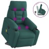 Fauteuil inclinable de massage Vert foncé Tissu 