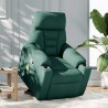 Fauteuil inclinable de massage Vert foncé Tissu 