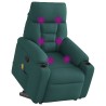 Fauteuil inclinable de massage Vert foncé Tissu 