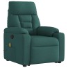 Fauteuil inclinable de massage Vert foncé Tissu 