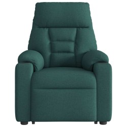 Fauteuil inclinable de massage Vert foncé Tissu 