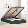 Cadre de lit ottoman sans matelas vert foncé 120x190 cm velours 