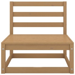 Salon de jardin 4 pcs marron miel bois de pin massif 