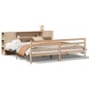 Lit bibliothèque sans matelas 180x200 cm bois massif de pin 