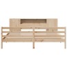 Lit bibliothèque sans matelas 180x200 cm bois massif de pin 