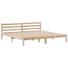 Lit bibliothèque sans matelas 180x200 cm bois massif de pin 