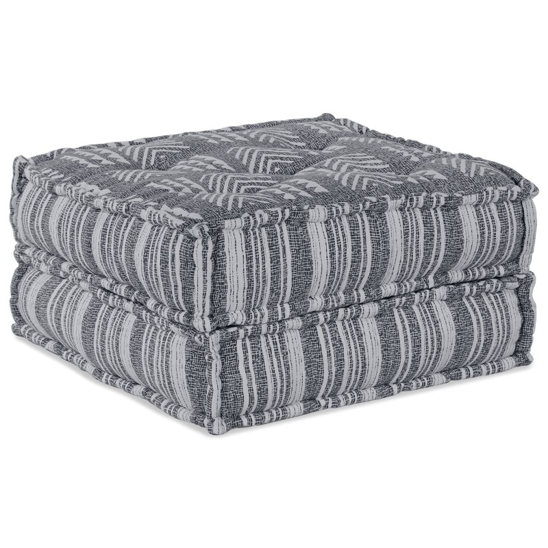 Canapé-pouf modulaire convertible 2 places en tissu gris clair vidaXL 