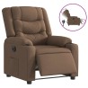Fauteuil inclinable électrique Marron Tissu 