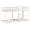 Lit superposé sans matelas blanc 90x200 cm bois de pin massif 