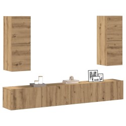 Ensemble de meuble TV mural 4 pcs chêne artisanal 