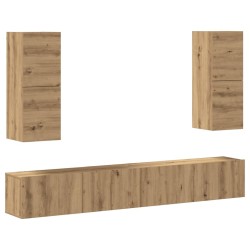 Ensemble de meuble TV mural 4 pcs chêne artisanal 