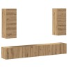 Ensemble de meuble TV mural 4 pcs chêne artisanal 