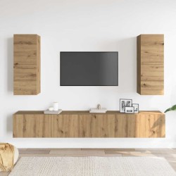 Ensemble de meuble TV mural 4 pcs chêne artisanal 