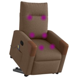 Fauteuil de massage inclinable Marron Tissu 