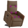 Fauteuil de massage inclinable Marron Tissu 