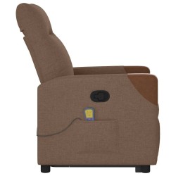 Fauteuil de massage inclinable Marron Tissu 