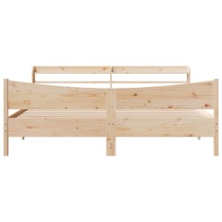 Cadre de lit avec tête de lit 200x200 cm Bois de pin massif 