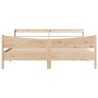 Cadre de lit avec tête de lit 200x200 cm Bois de pin massif 