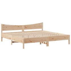 Cadre de lit avec tête de lit 200x200 cm Bois de pin massif 