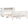 Cadre de lit sans matelas blanc 120x200 cm bois de pin massif 