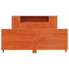Cadre de lit sans matelas cire marron 120x190cm bois pin massif 