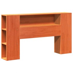 Cadre de lit sans matelas cire marron 120x190cm bois pin massif 