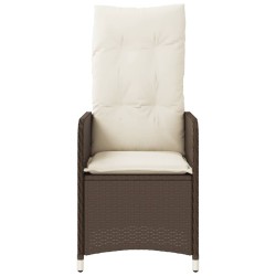 Chaises de jardin inclinables lot de 2 et table résine tressée 