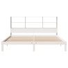 Lit bibliothèque sans matelas blanc 180x200 cm bois pin massif 