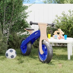 Vélo d'équilibre pour enfants avec pneus pneumatiques bleu 