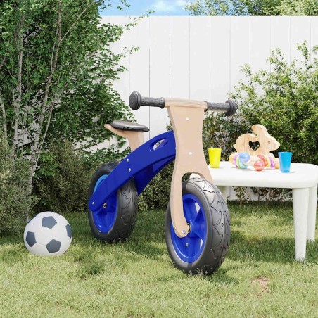 Vélo d'équilibre pour enfants avec pneus pneumatiques bleu 