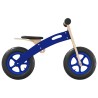 Vélo d'équilibre pour enfants avec pneus pneumatiques bleu 