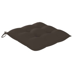 Chaises de jardin et coussins lot de 4 Gris Bois acacia massif 