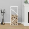 Portant de bois chauffage blanc 40x25x100 cm 