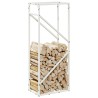 Portant de bois chauffage blanc 40x25x100 cm 