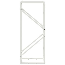 Portant de bois chauffage blanc 40x25x100 cm 