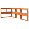 Lit bibliothèque sans matelas cire marron 90x190 cm pin massif 